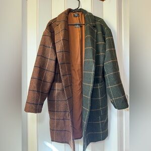 NWT Dressed in LALA Scorpio OG Half + Half Oversized Coat